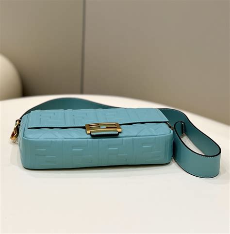 fendi mini baguette teal